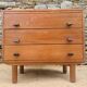 Vintage chest of drawers with leather handles – 1950s/60s