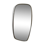 Asymmetric mirror shape free vintage brass 23x47cm