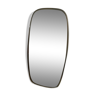 Miroir rétroviseur asymétrique forme libre vintage laiton 23x47cm