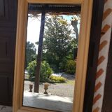 Rectangular mirror solid sandblasted beech 43x76cm