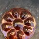 Dish plate for 8 eggs slurry in glazed ceramic brown vintage