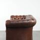 Canapé chesterfield 2,5 places en cuir de vachette vintage au look robuste