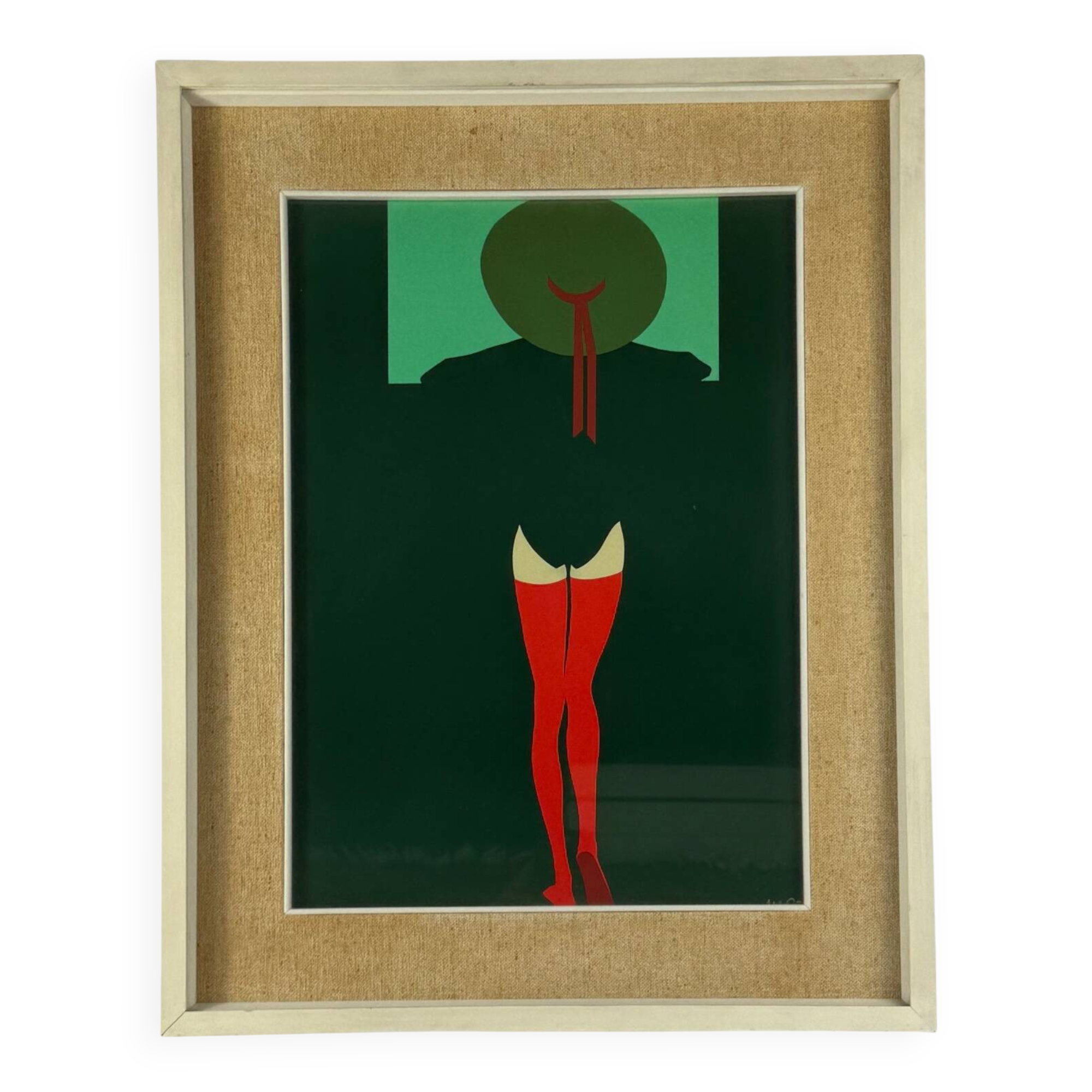 Amleto Dalla Costa, original serigraph framed, Milan Italy 1980s