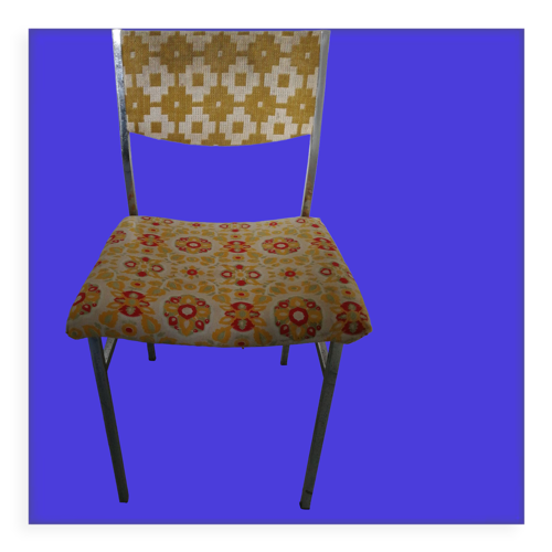 Duo de chaises à fleurs vintage