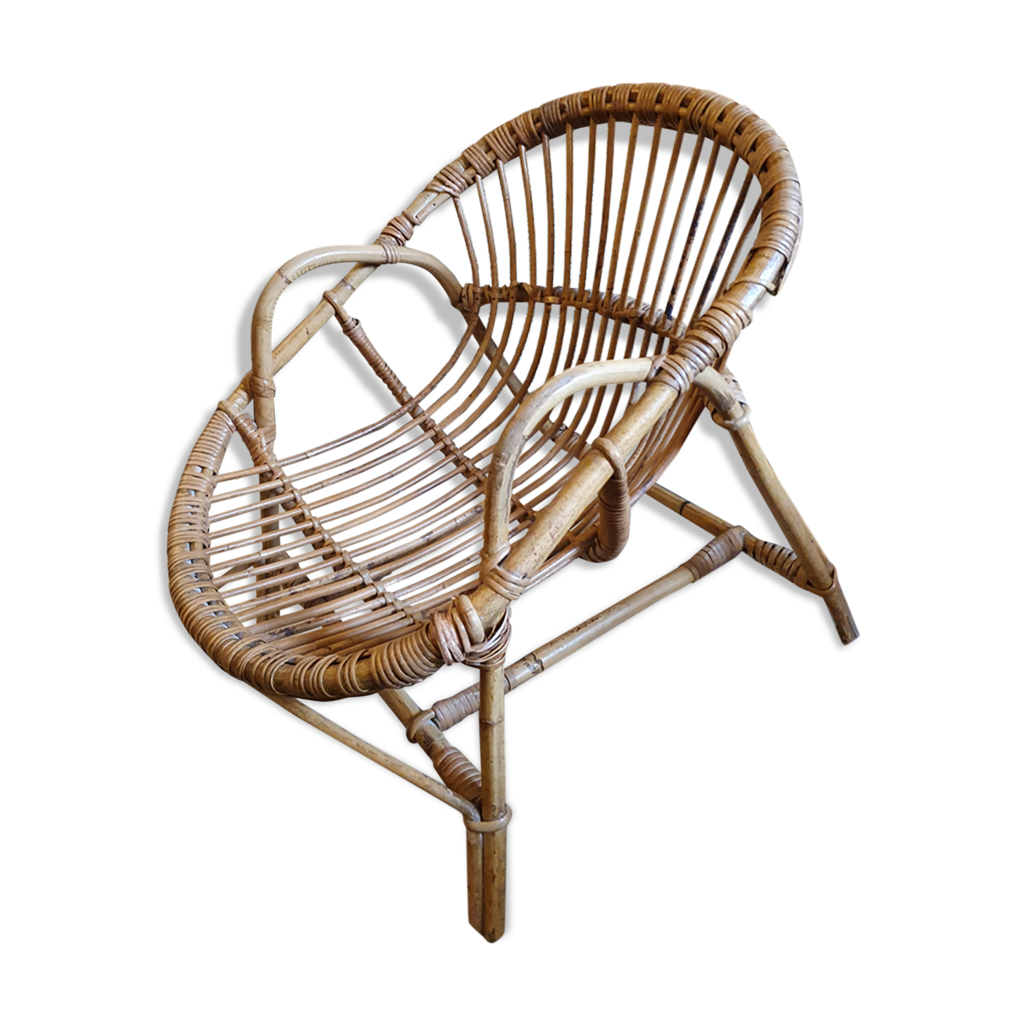 fauteuil en rotin enfant