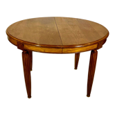 OVAL TABLE Art Deco period 1920 in solid oak, possibility of extensions