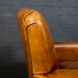 Art Deco club armchair made of Dutch Sheepskin from the 1930s.