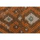 Vintage Turkish hand-knotted wool cotton orange runner rug 83x388