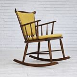 1960-70s, Danish design by Farstrup Stolefabrik, reupholstered rocking chair.