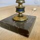 Pair of vintage bedside lamps in brass with marble base from the 70s.
