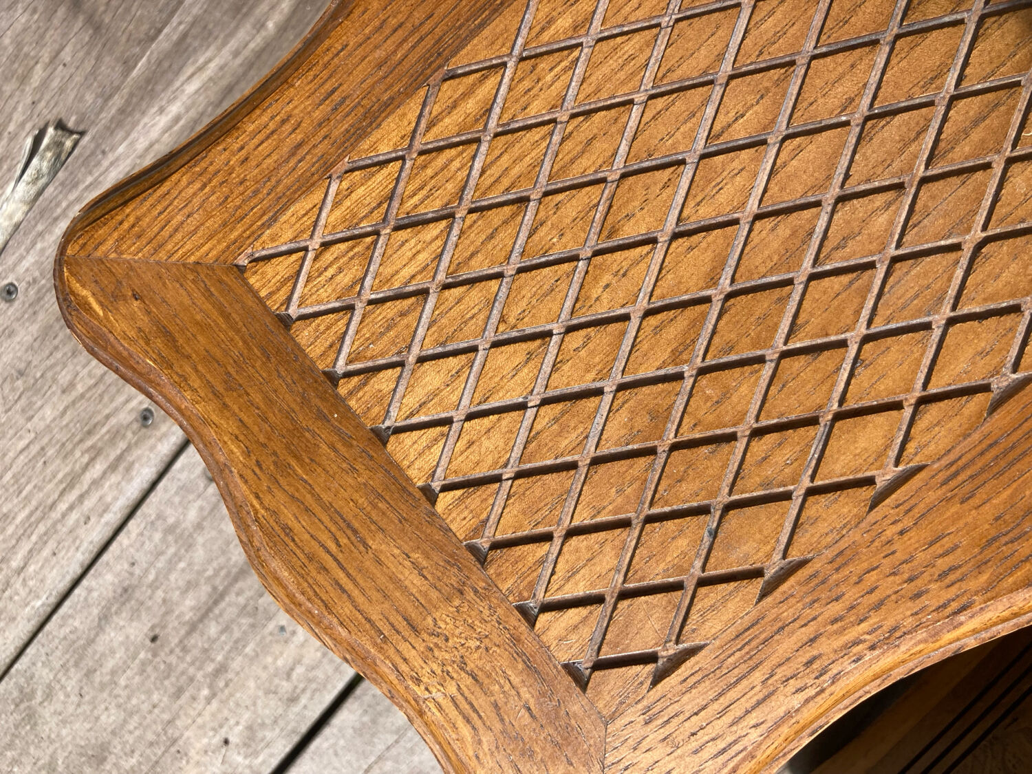 Set of 2 stools carved oak very sturdy top quality