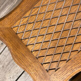 Set of 2 stools carved oak very sturdy top quality