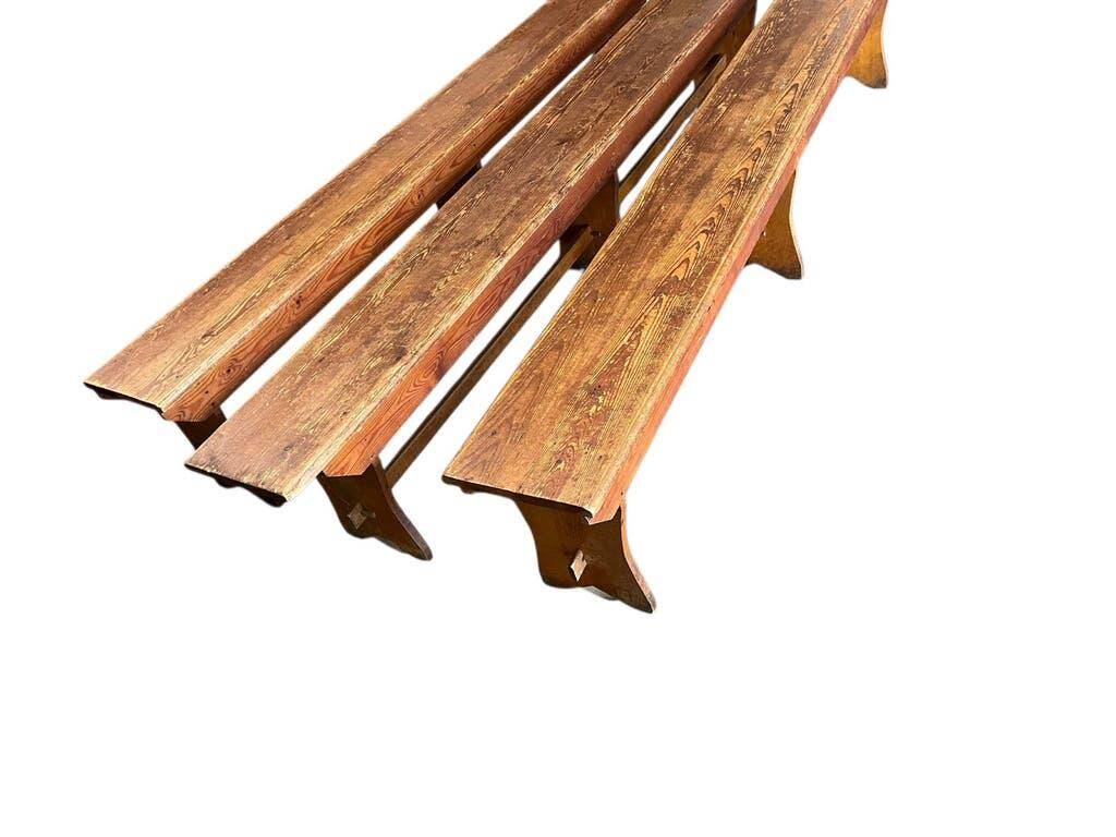 XL vintage wooden bench