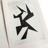 Modern geometric painting