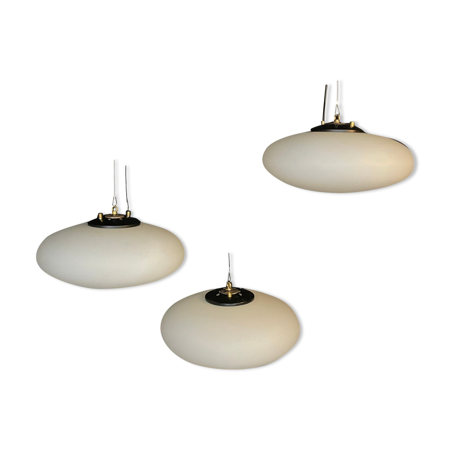Opaline hanging lamp 1960