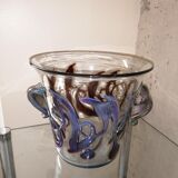 Decorated blown glass champagne bucket
