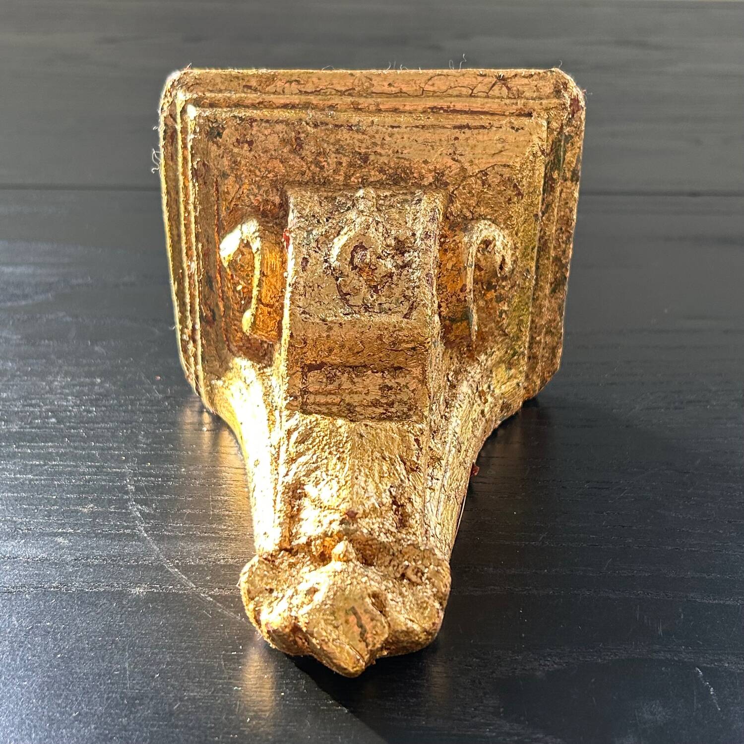 Small console in gilded plaster