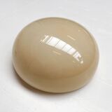 Opaline glass beige ceiling or wall lamp, 1950s