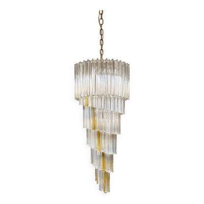 Lustre en verre de Murano Venini 140 cm