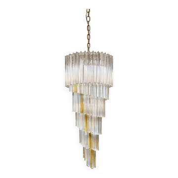Monumental large chandelier Venini Murano glass 140cm