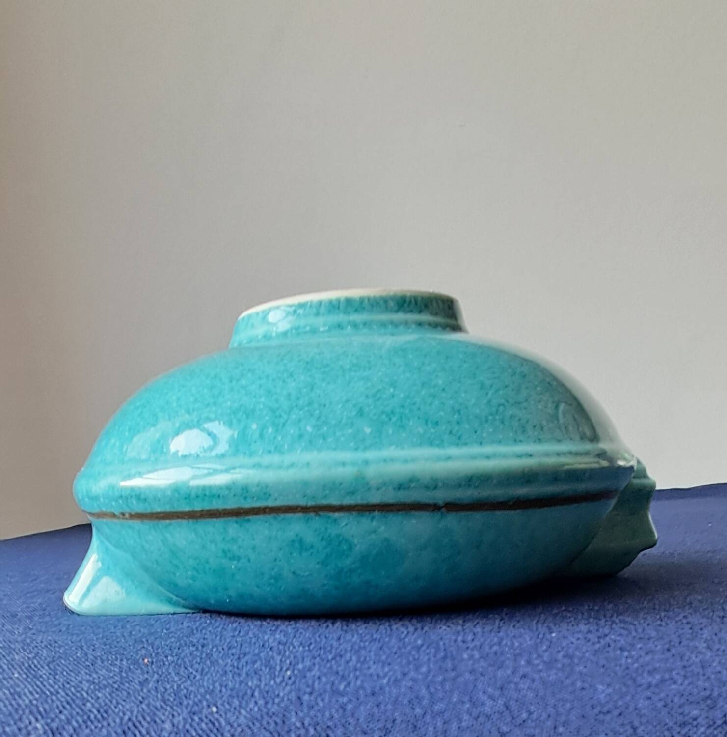 Earthenware milk jug signed Molin, Charolles. 1970s.