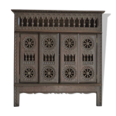 Breton enclosed bed, doll furniture.