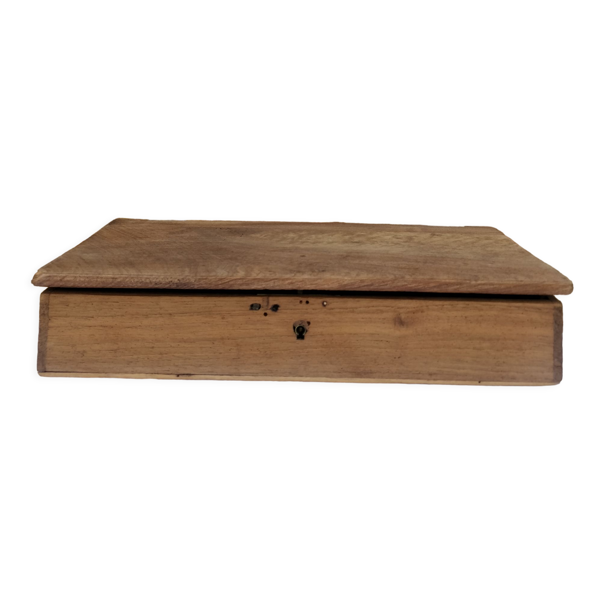 Sandblasted wood chest