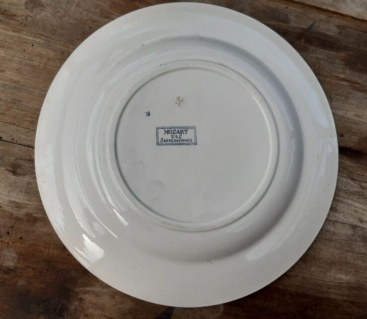 Plat rond Sarreguemines "Mozart"