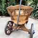 19th century cart in wood and wrought iron, garden cart, storage