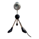 Articulated tripod foot lamp inspired by the Memphis movement