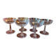 6 1920's crystal champagne glasses