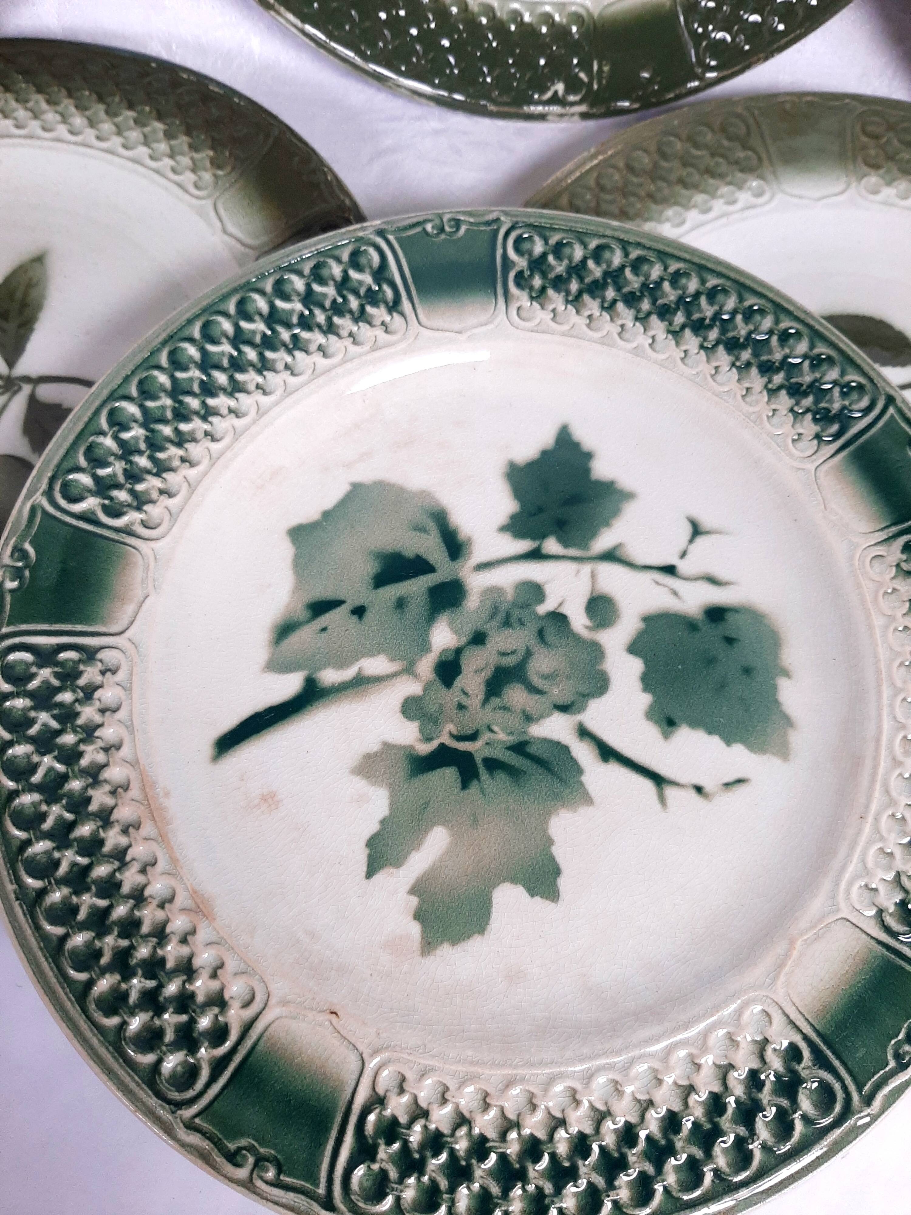 Antique plates from the Fenal Frères Pexonne factory.