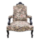 Napoleon III period armchair with floral tapestry, 19th century