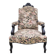 Napoleon III period armchair with floral tapestry, 19th century