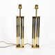 Pair of very rare 1970s XXL brass table lamps from Vereinigte Werkstätten