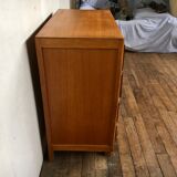 Chest of drawers vintage oak feet compass retro 1950 4 drawers