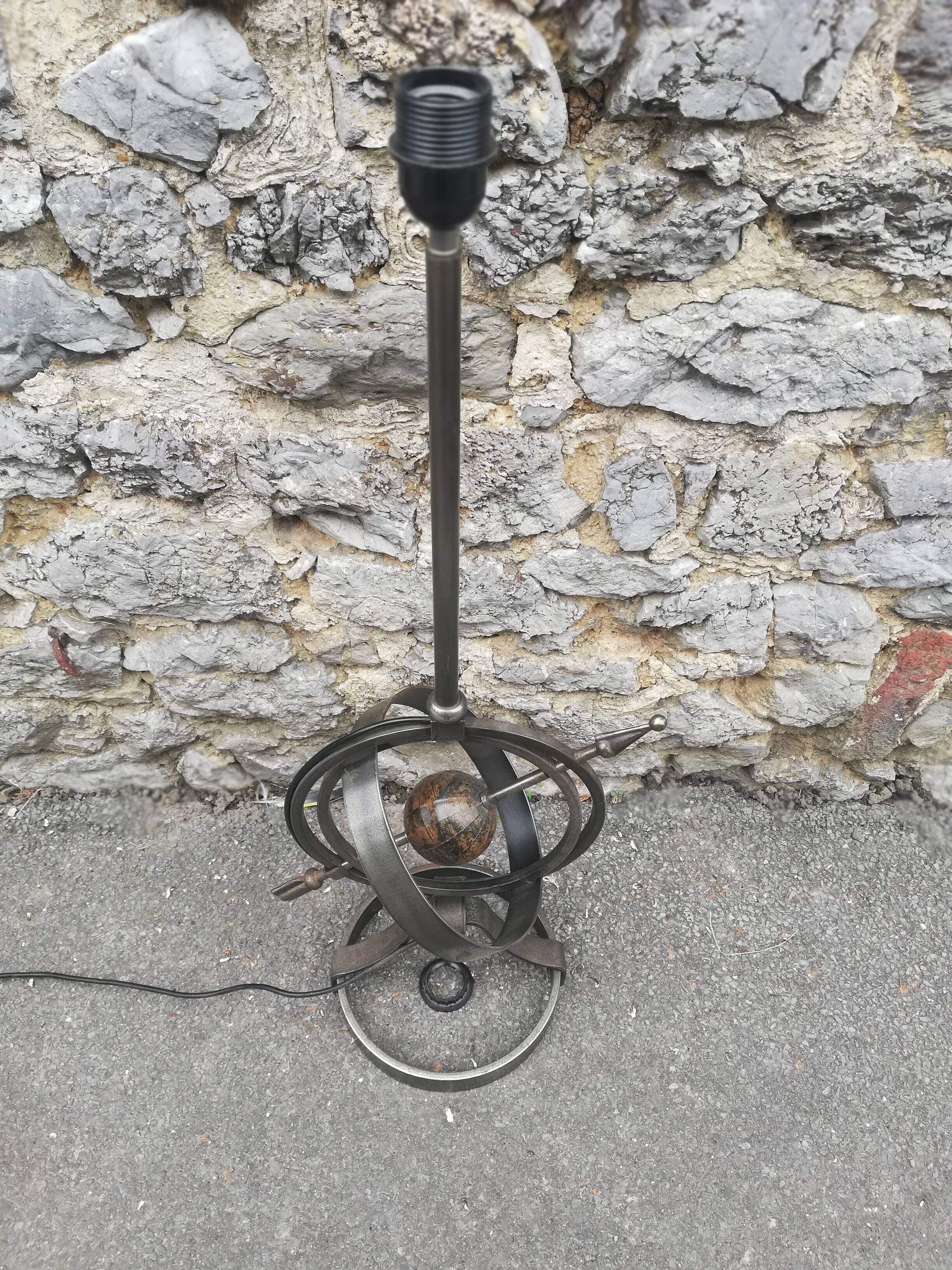 Astrolabe lamp by Jean-Pierre Ryckaert 1950