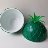 Vintage green "pineapple" ice cube bucket from the 1970s - 70's