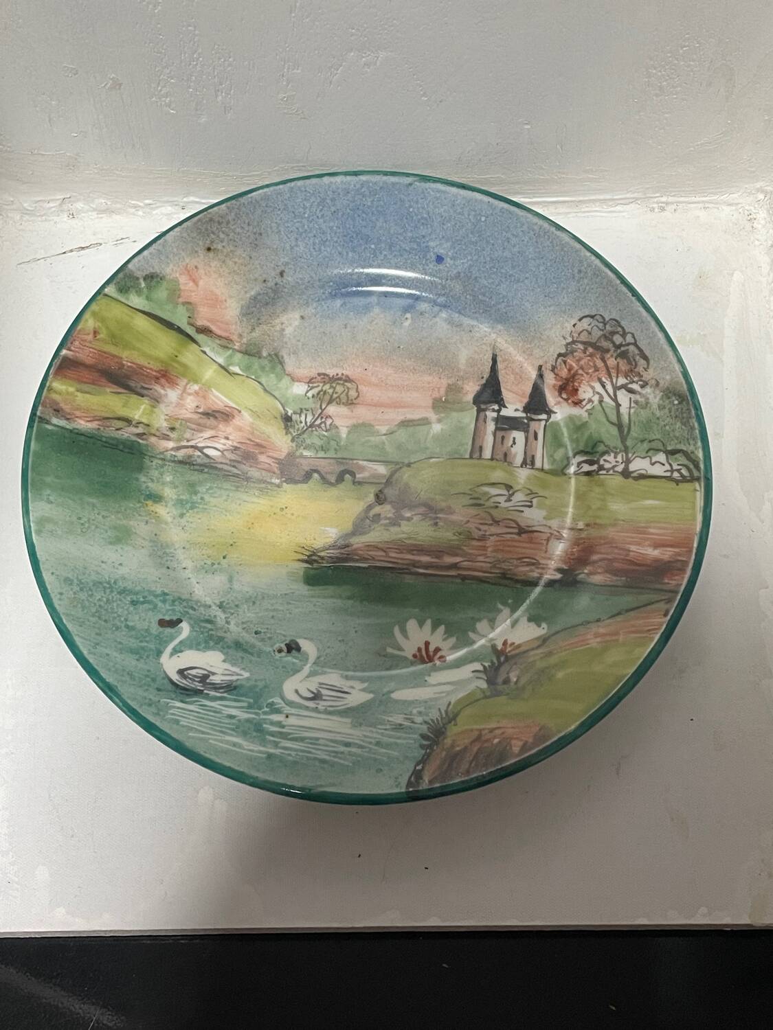 Antique landscape plate