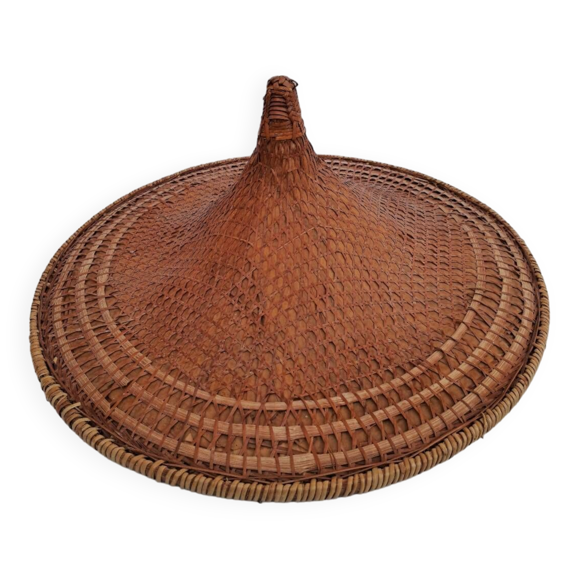 Old traditional Chinese pointed bamboo hat