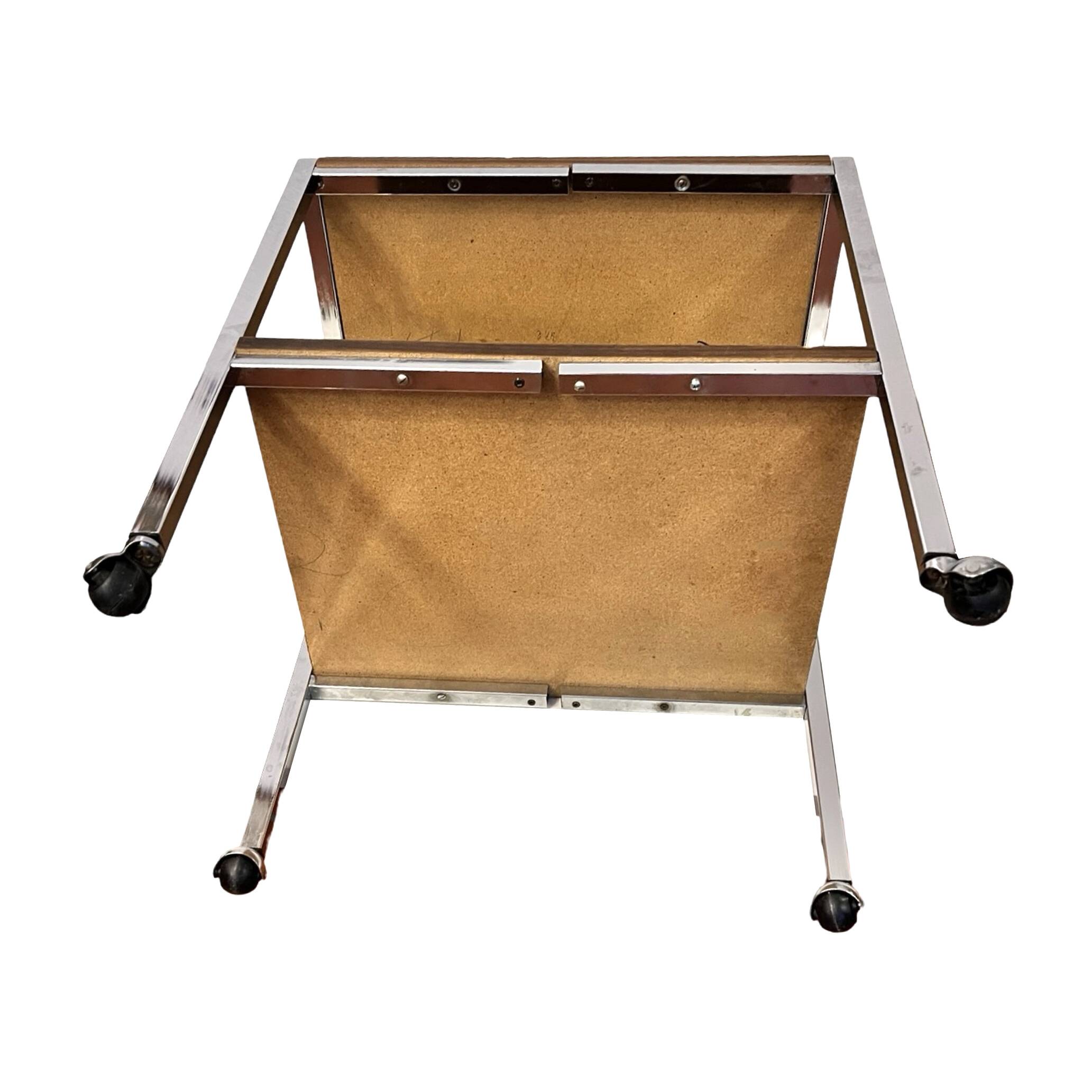 Modernist mobile table or bar Denmark 1970s.