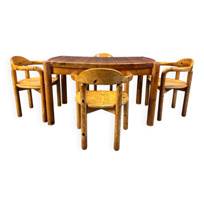 Ensemble de salle à manger en pin CJ Rosengaarden - ensemble de 5 - années 1970