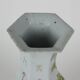 Antique hexagonal baluster vase in glazed porcelain, China, 1910-1920