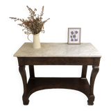 Empire console with light marble