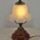 Lampe à poser vintage abat jour tulipe
