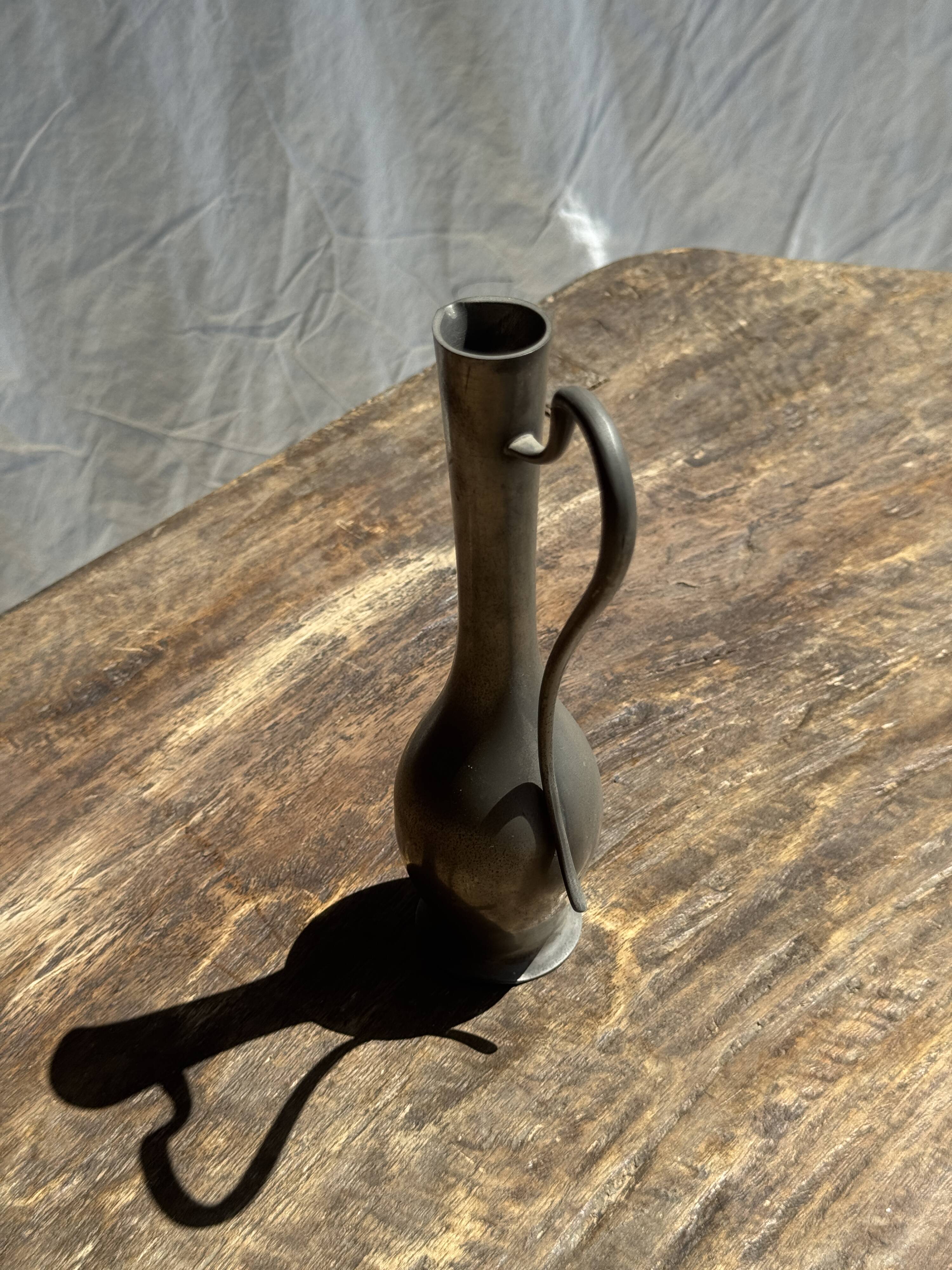 Small 19th century pewter jug, 95% hallmark H20.5