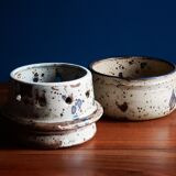 Beurrier à eau en grès pyrité artisanal