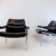 Lot de 2 fauteuils en cuir Röder Söhne by Miller Borgsen