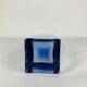 Blue glass vase in Sommerso Murano style, vintage