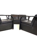 Ensemble de salon en cuir Otto Zapf Arcona pour collection d'art